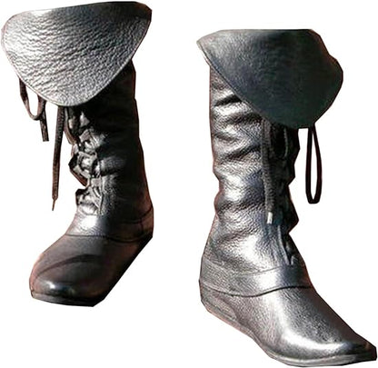 ADRIAN - Schnürschuhe mit Schleifen im Gothic Steampunk-Stil