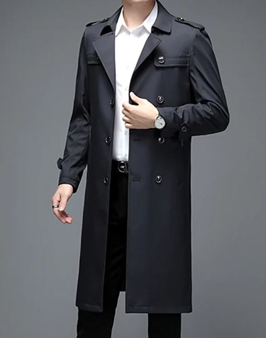 KENN - Hochwertiger langer Herren-Trenchcoat