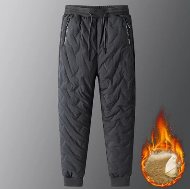 FLINN - Lässige Sweatpants aus Baumwolle, dick gefütterte warme Hose für Männer