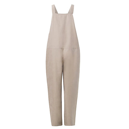 MOIRA - Overall Jumpsuit aus locker gebundener Baumwolle und Leinen