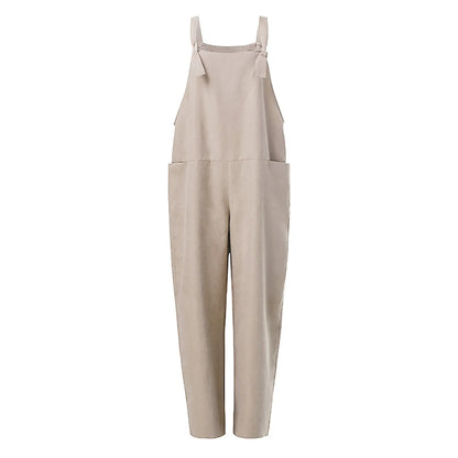 MOIRA - Overall Jumpsuit aus locker gebundener Baumwolle und Leinen