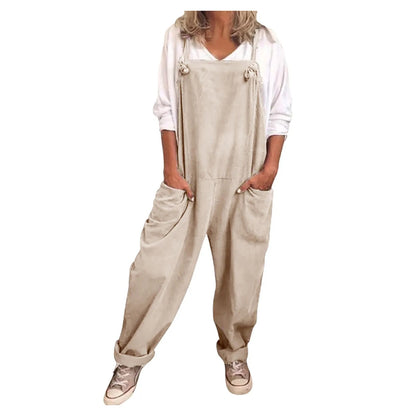 MOIRA - Overall Jumpsuit aus locker gebundener Baumwolle und Leinen