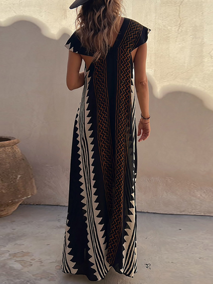 TASI - Maxi-Strandkleid mit Ethno-Print