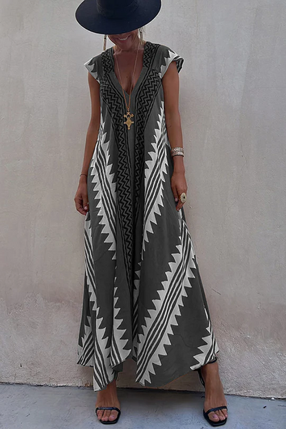 ISA - Maxi-Strandkleid mit Ethno-Print (In 7 Farben)