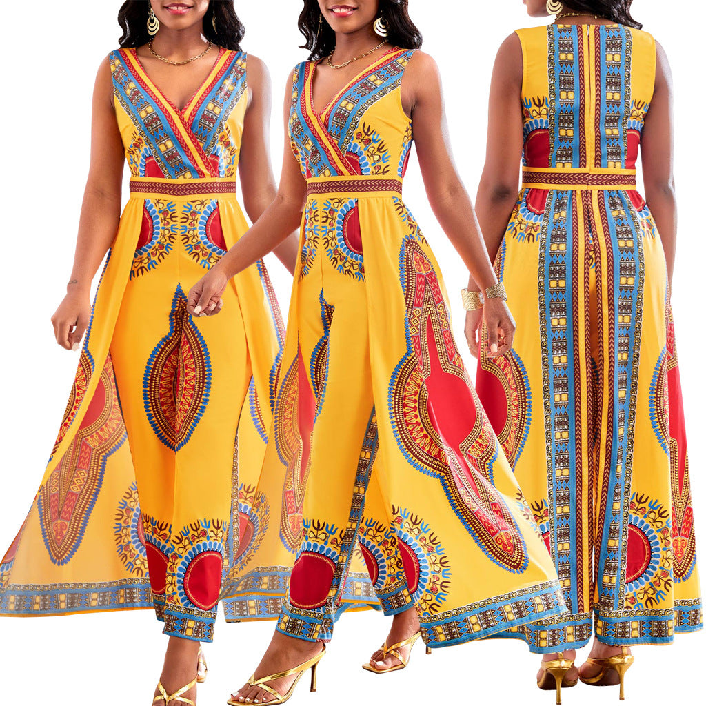 BRIA - Jumpsuit mit afrikanischem Druck im Dashiki-Stil