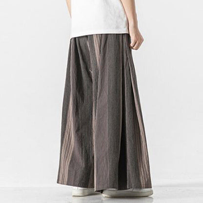 ROBBIE - Gestreifte Wide-Leg-Hose