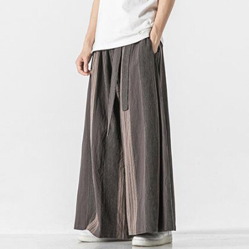 ROBBIE - Gestreifte Wide-Leg-Hose