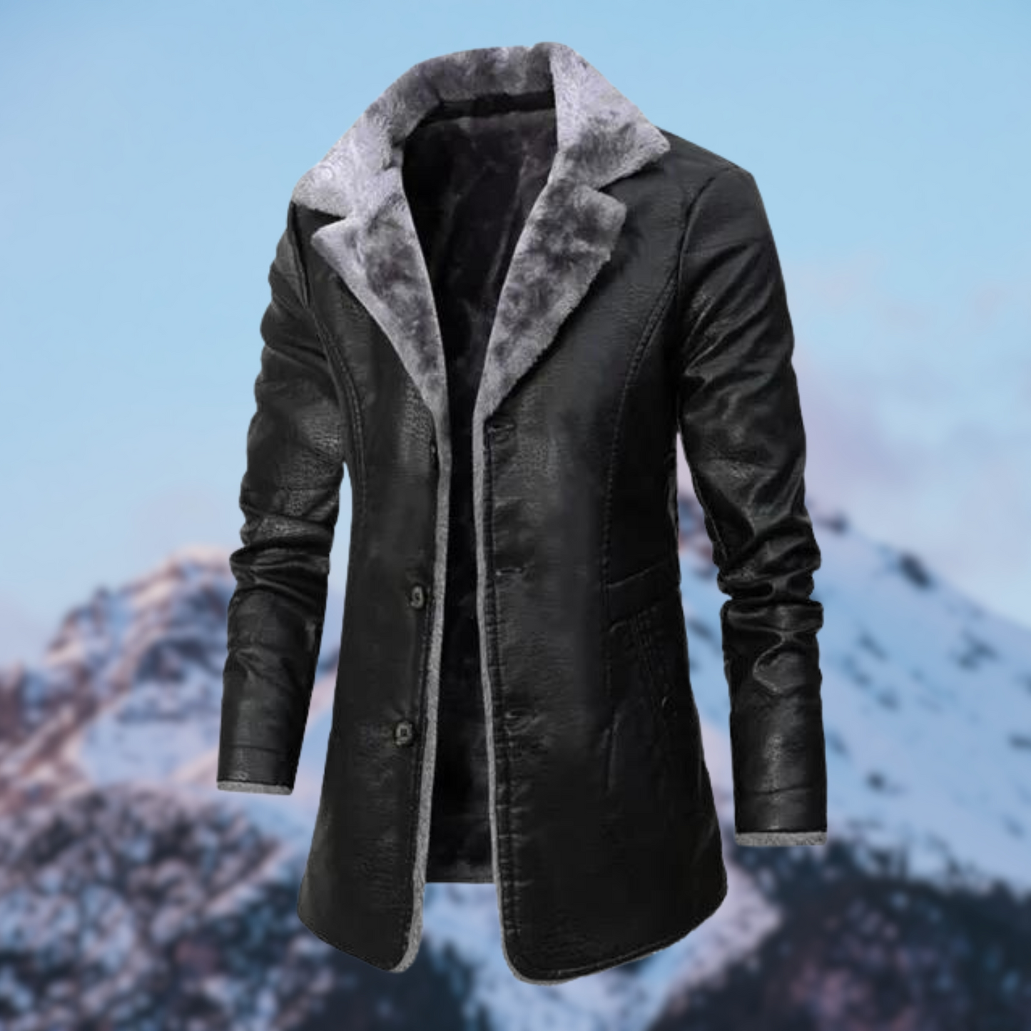 Majesty - Winter Fleece-Lederjacke