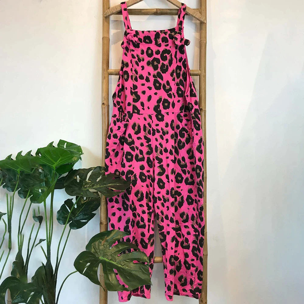 BELLA - Bedruckte Leoparden-Jumpsuits